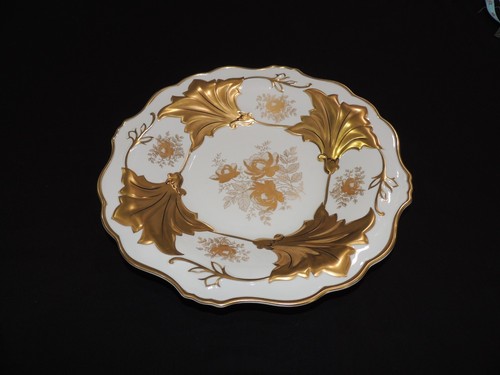 RARE 12.3/4" Echt Weimar White & Gold Plate Jutta 328 Germany NEW! - Picture 9 of 12