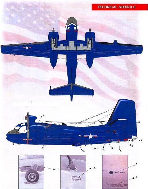 Decal Grumman S-2E / G Tracker Brazilian & Uruguayan Air Force