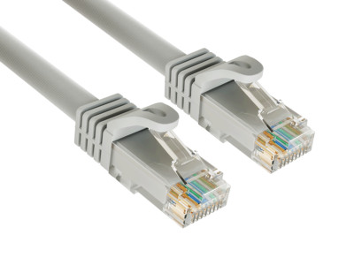 35ft Cat6a UTP 10G Ethernet Network Patch Cable Snagless 24AWG Bare Copper, Gray