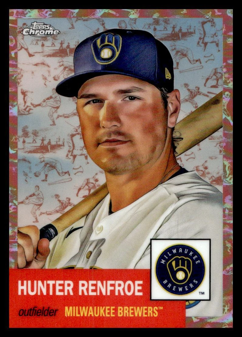 2022 Topps Chrome Platinum Anniversary Hunter Renfroe #87 Rose Gold Toile /75