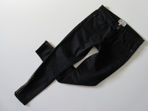 washed black stretch skinny jeans