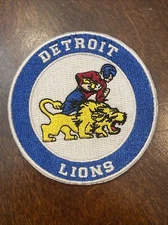 Detroit Lions Vintage Rare Embroidered Iron On Patch 3” X 3” NFL GRADE A