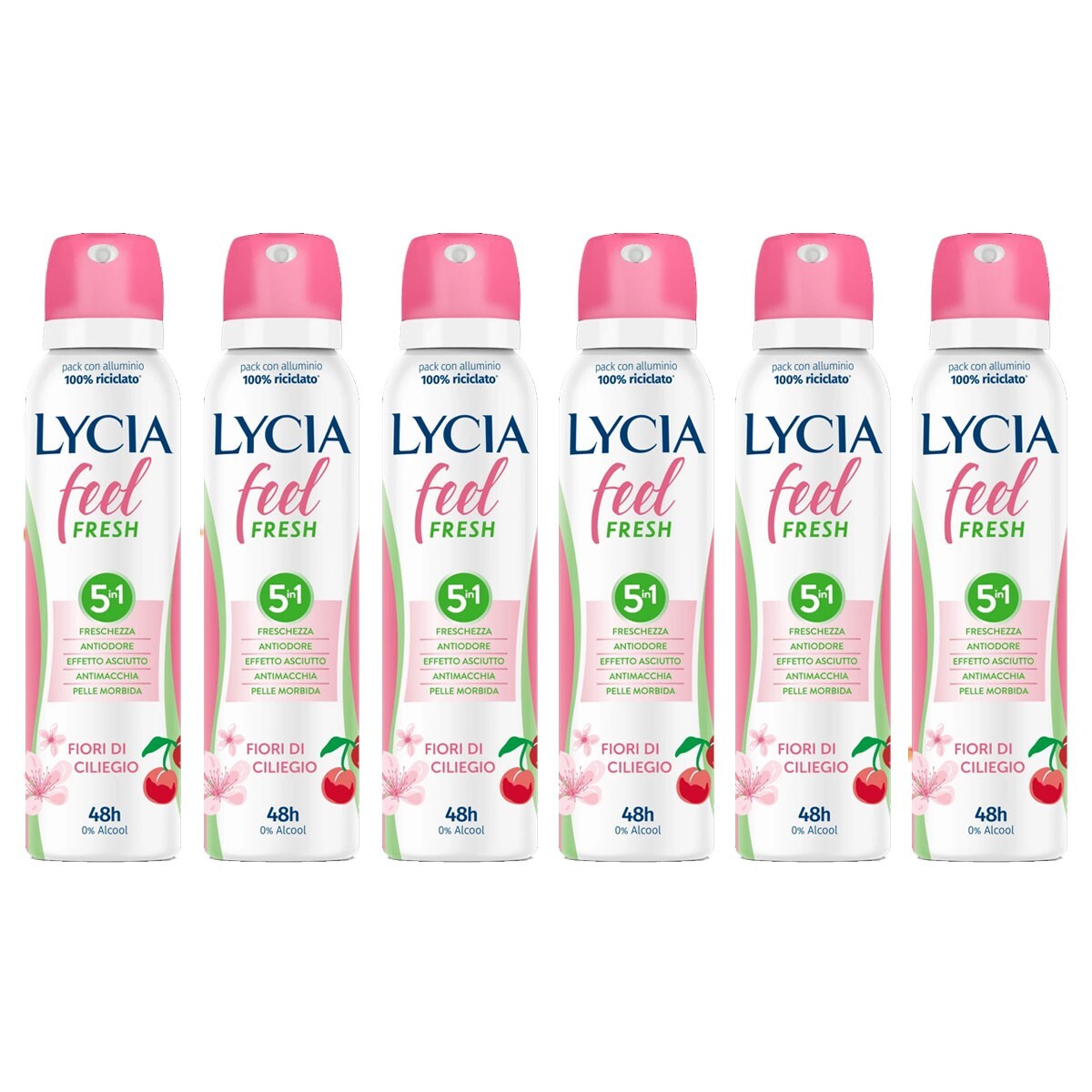 Lycia Deo Gas Feel Fresh Fiori di Ciliegio 150 ml - Sodalco - Immagine 2