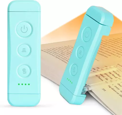 Glocusent USB Rechargeable Book Light for Reading in Bed, Portable Clip-on LED