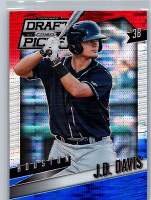 2014 Panini Prizm Draft Picks #50 J.D. Davis Prizms Red White and Blue Pulsar