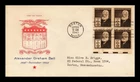 Dr Jim Stamps Alexander Graham Bell Block First Day Cover Ross Engraving Cachet
