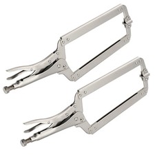 2 Packs 18 Inch Large C Clamp Locking Pliers With Swivel Pads Heavy Duty Vice Gr