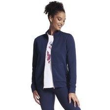 Image of Sweatshirts Womens, Skechers Go Walk Everywhere Full Zip Hoodless, navy