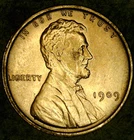 1909 VDB American Cent AU BN Interior Die-Chip & Die-Crack Philadelphia Mint
