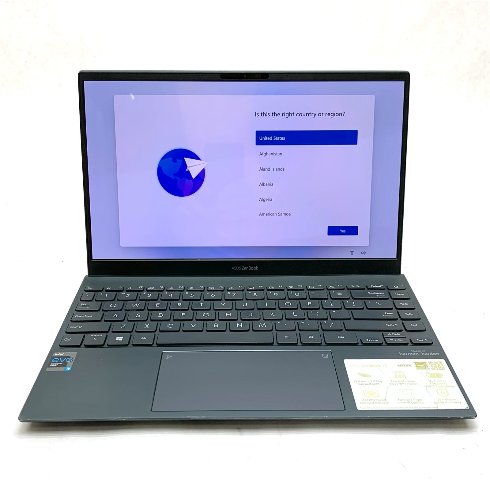 Asus Zenbook, 13.3-Inch Laptop, with Intel Core i5 11th Gen, Windows 11 Home