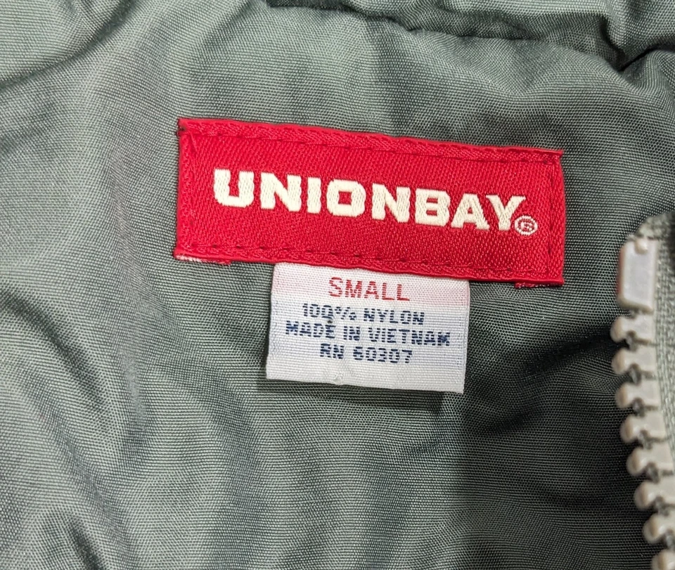 Chaleco acolchado de nailon UNIONBAY para mujer S verde ropa de trabajo al aire libre senderismo #sk2 Foto 2 de 4