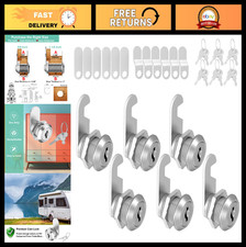 6 Pcs Keyed Alike Mailbox Cabinet Locks with Keys, Zinc Alloy Drawer Lock Set