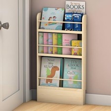 Behind The Door Bookshelf - Montessori Wall Mounted Thin Toddler Bookcase,