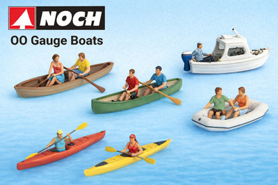 Noch Spur OO Boote, Kanu, Kajaks, Ruderboot, Beiboot, Rudern, Motorboot
