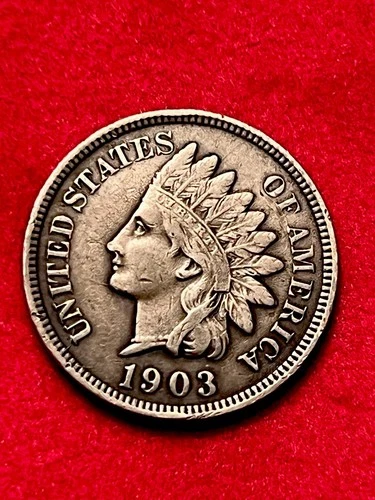 1903 Indian Head Penny Cent - Choice XF Detail - Great Eye Appeal JC425