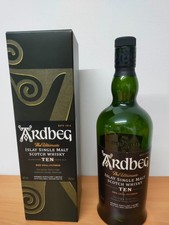 Ardbeg Islay 10 Year Old Single Malt Scotch Boxed 70cl Whisky Bottle Empty TEN
