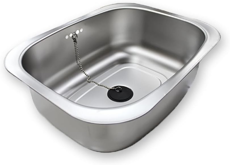 Stainless Steel Dishpan 9.9L/ Large Washing-up Bowl 9.9L, Multipurpose Kitchen