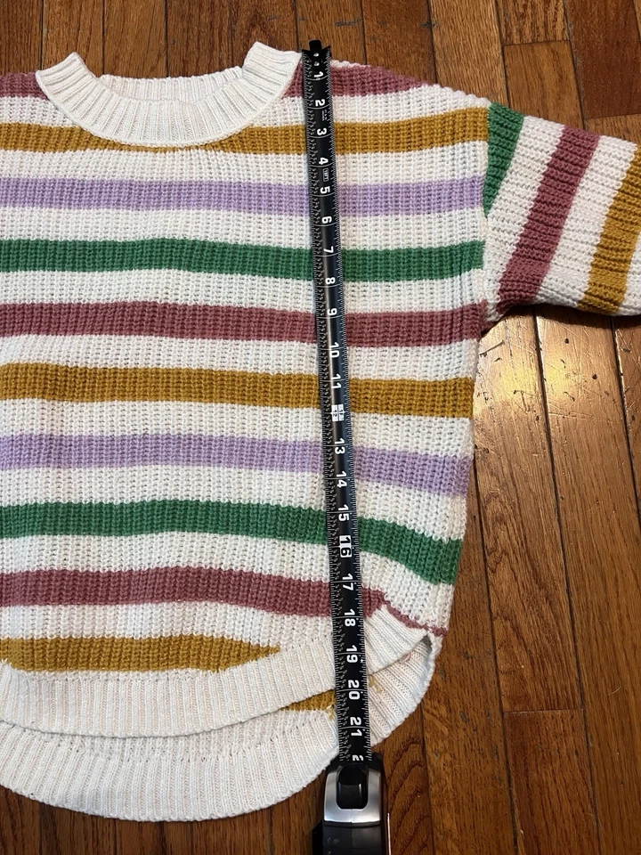Kohls SO цветные полоски в полоску вязаный свитер средний - Изображение 4 из 4