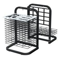 15 Shelves Black Metal Desktop Art Drying Rack Artwork Storage Organizer