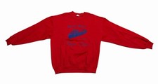 Vintage 90s Finger Lakes NY Boats Built Sweatshirt Men M/L Wine Country USA Made