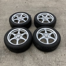 Vintage JDM SSR “TYPE-C”  Lot Of 4 17x9 4x114.3 4x100 With Tires Ship From USA