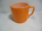 Vintage Federal Orange Milk Glass Coffee Cup Mug Straight Side D Handle