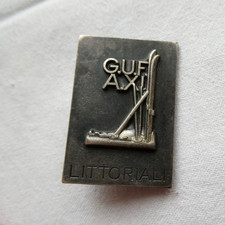 DISTINTIVO FREGIO GUF LITTORIALI UNVERSITARI FASCISTI VENTENNIO REGNO