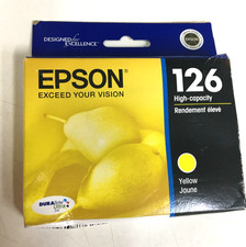 Genuine Epson 126 High Capacity Yellow Ink Cartridge New Sealed Exp 12/2014