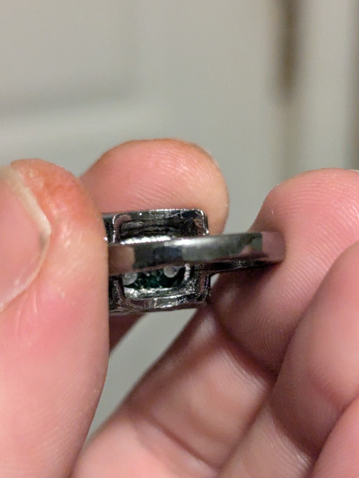 Green Rectangle Cut Ring - image 12