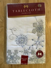 White Snowflake Oblong Tablecloth 60x120  Bed Bath & Beyond
