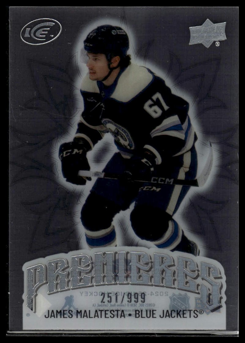 2024-25 Upper Deck Ice #175 James Malatesta #/999 Rookie SN,RC