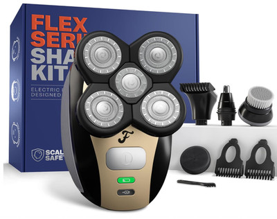 Freebird FlexSeries Electric Shaver, Cordless Wet/Dry Head & Body Razor Kit