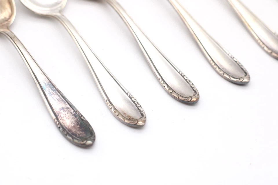 6x BSF 80 Linda Kaffeelöffel Löffel versilbert Besteck Set Länge 12,5 cm - Bild 2 von 4