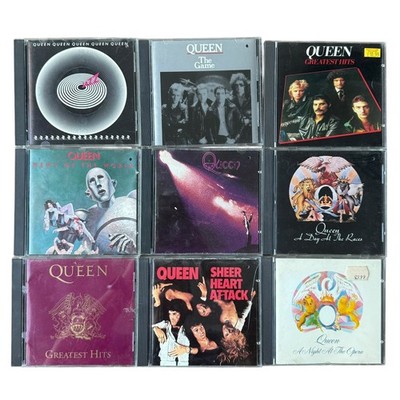 QUEEN 9 CD Lot Dat At Races Game Night At Opera Sheer Heart Attack Jazz Hits EX