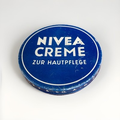 Nivea Cream Tin Old (50s) Rockabilly / Vintage Decoration Tin Blue