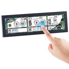 8.8 Inch Touchscreen Computer Secondary Screen 1920x480 FHD IPS LCD Display f...