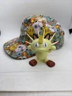 VINTAGE POKEMON MEOWTH - TOMY TOY NINTENDO 1998 - TALKING FIGURE Plus Cap / Hat