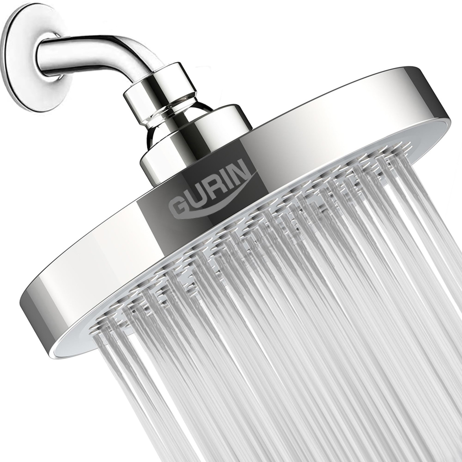 High-Pressure Rain Shower Head with Chrome Finish for Luxurious Bathrooms