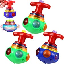 3Pcs Spinning Top Toys LED Light Up Flashing Music Spinning Tops for Kids Gif...