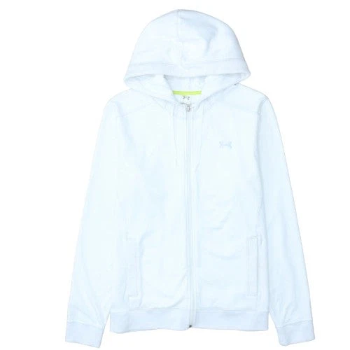 Under Armour Women White Full Zip Hoodie XL Polyester Blend