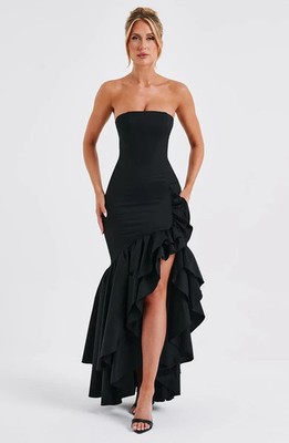 Vestido largo BABYBOO Angelina - Negro XS NWT $179