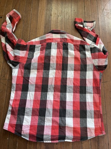 1990s Gander Mountain Heavy Cotton Flannel Plaid Button Up Shirt Size XL USA - Picture 2 of 6
