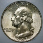 1947__MS 66__Washington Quarter__NGC, Unc Silver Coin, Scuffed Case