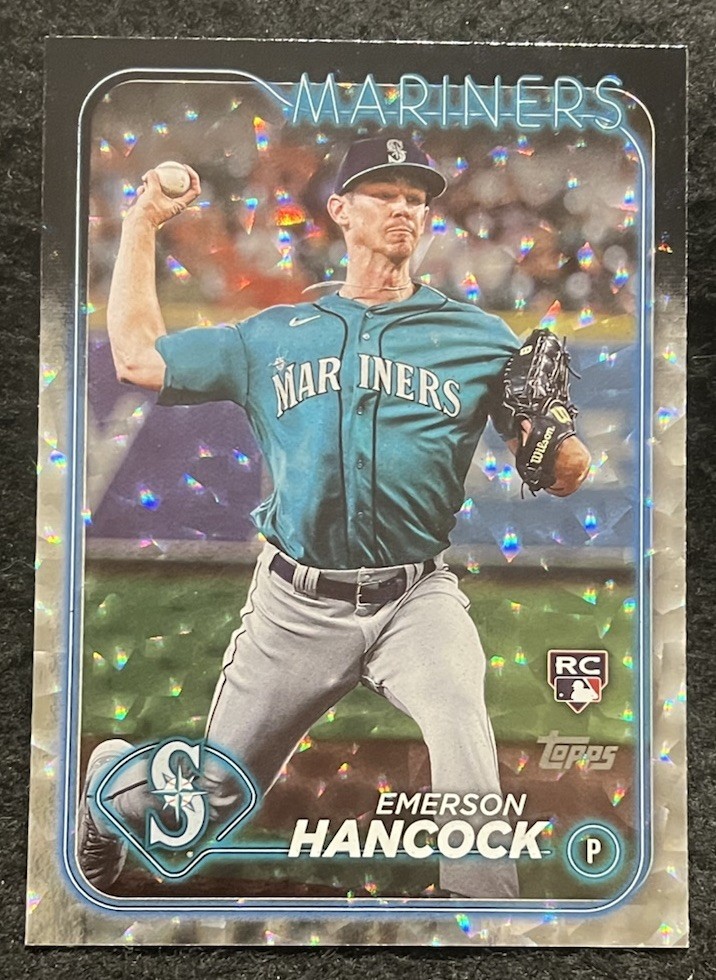 2024 Topps Series 1 - Silver Crackle - Emerson Hancock - (RC) - Mariners -  #39