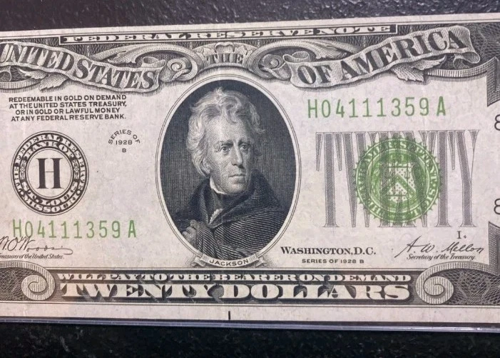 1928-B $20 St. Louis FRN PCGS 40 PPQ DGS Gold on Demand Fr.2052‑H Scarce - Image 2 of 4