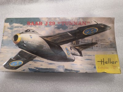Vintage 1/72 Heller Saab J-29 Tunnan No. 260  Factory Sealed Box