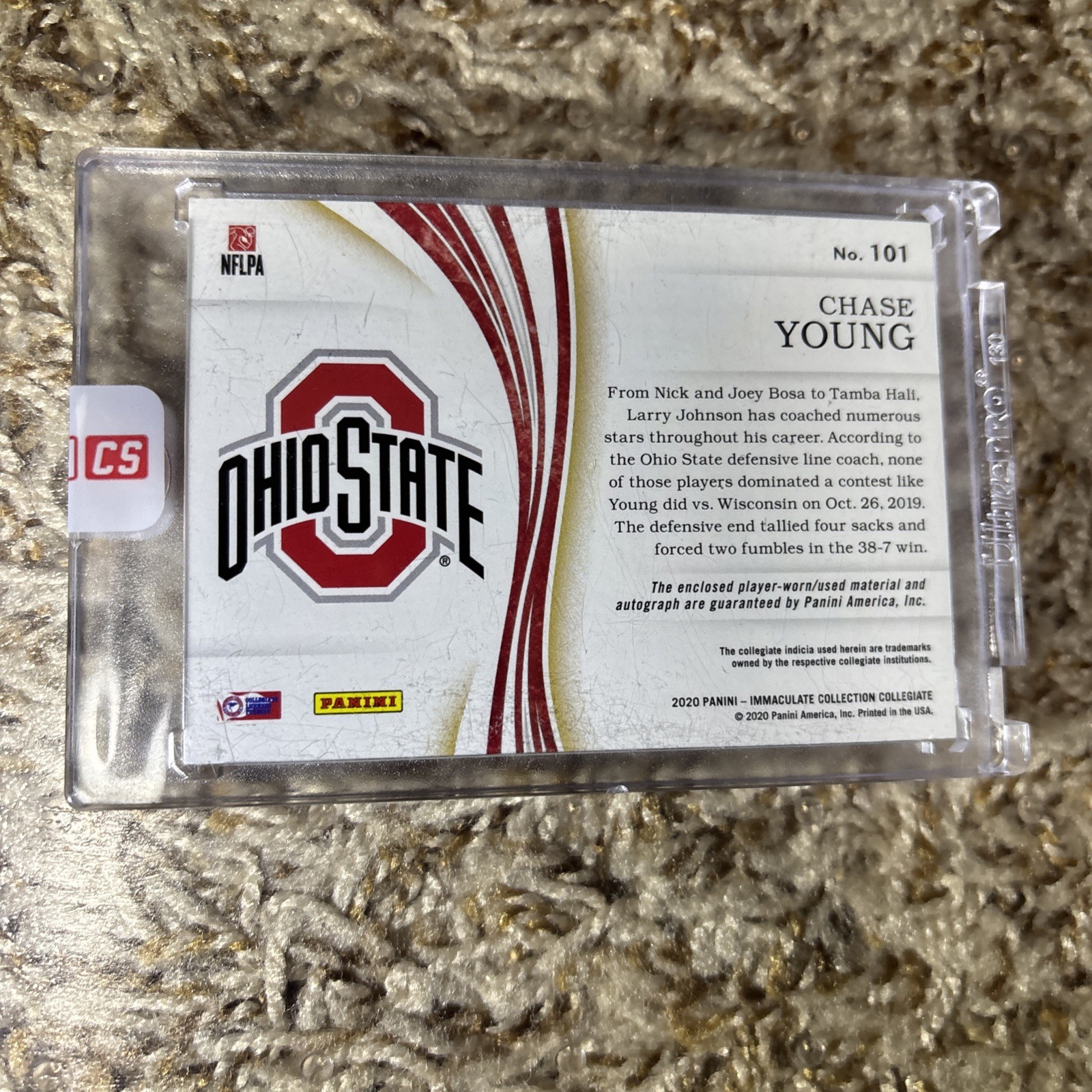 2020 Panini Immaculate Collection Collegiate RPA /99 Chase Young view 4
