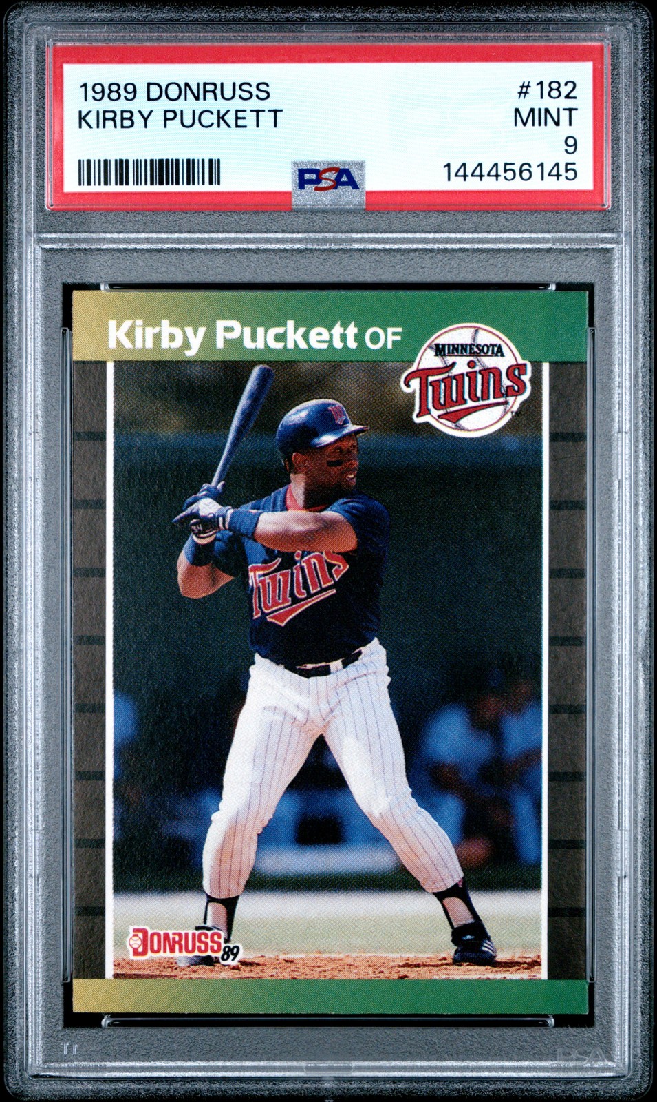 1989 DONRUSS #182 KIRBY PUCKETT PSA 9