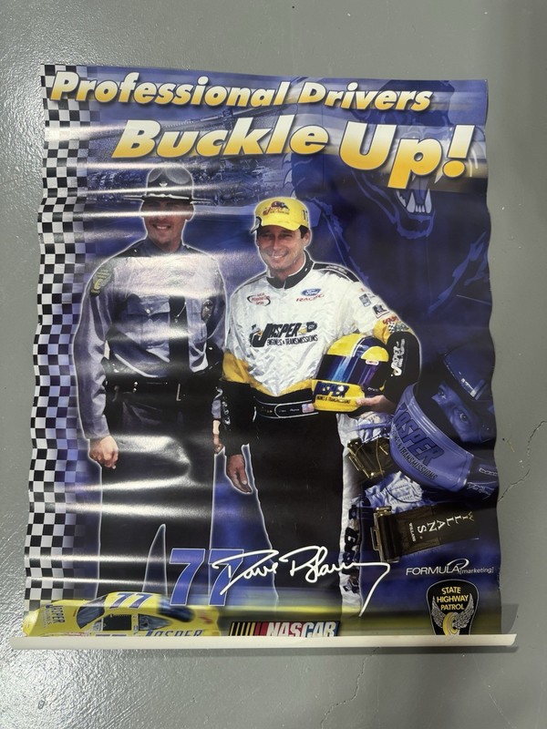 Dave Blaney Collectible Vintage Nascar Ohio State Patrol Poster