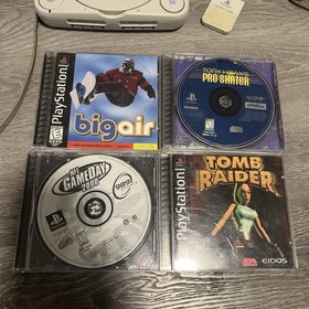 Sony PlayStation One PS1 Console SCPH-9002 Controller Cables Memory Card 5 Games